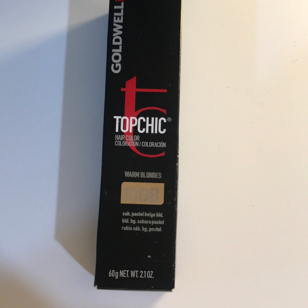 Goldwell Topchic professional permanent hair color in 10GB